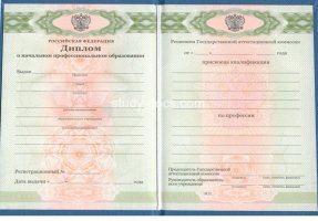 Диплом училища 2010 в Курске